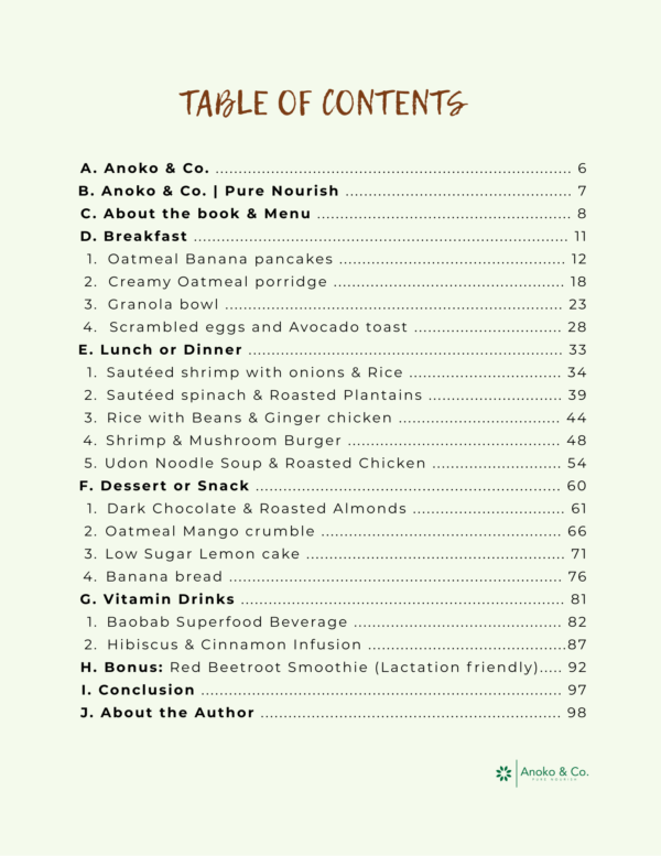 Nourish & Heal : Easy and Quick Recipes for your Post-partum Journey (eBook)