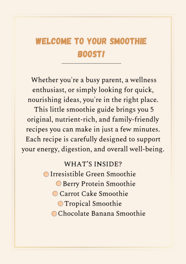 5 original smoothie recipes Everyday Nourish Bundle